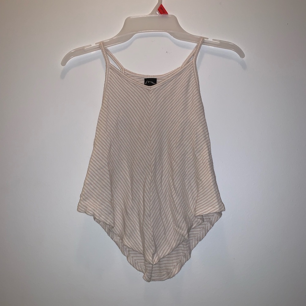 white striped tank top